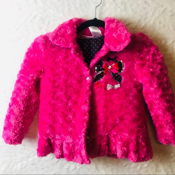 young hearts Other - Darling size 5 girls pink fuzzy jacket B14